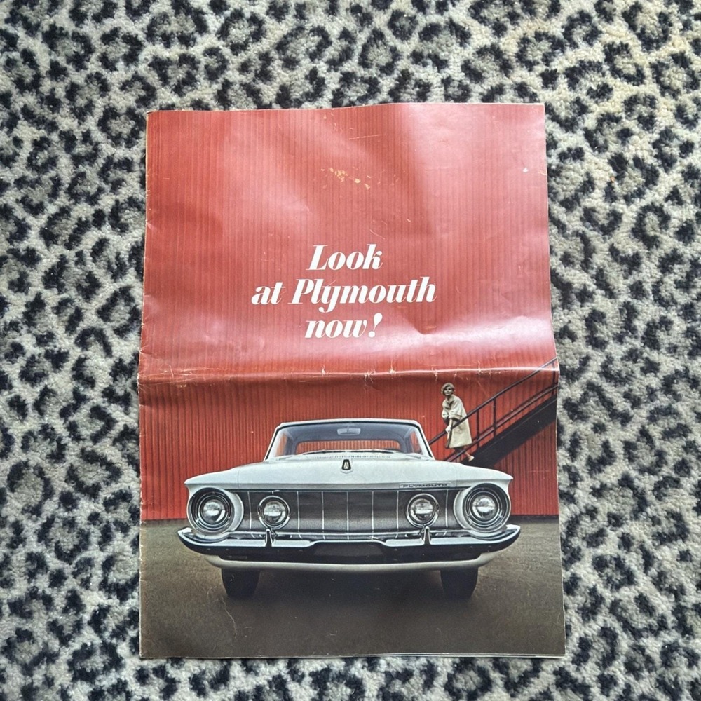 Look At Plymouth Now Oversized Brochure 1962 Automobile Advertisement Great Pics